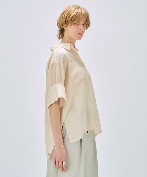 cloenc / クロエンス シャツ・ブラウス | 【手洗い可】リネンブレンドオーバーサイズシャツ | 詳細10