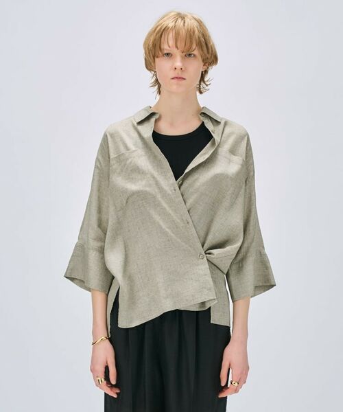 cloenc / クロエンス シャツ・ブラウス | 【手洗い可】リネンブレンドオーバーサイズシャツ | 詳細15
