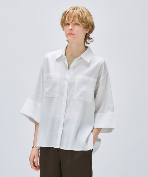 cloenc / クロエンス シャツ・ブラウス | 【手洗い可】リネンブレンドオーバーサイズシャツ | 詳細2