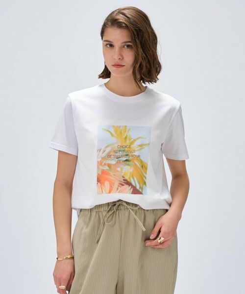 cloenc / クロエンス Tシャツ | 【手洗い可】ロゴプリントTシャツ(ホワイト(401))