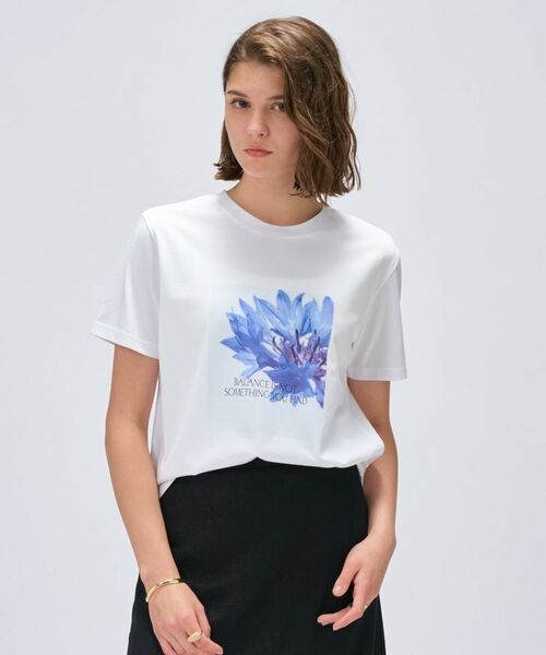 cloenc / クロエンス Tシャツ | 【手洗い可】ロゴプリントTシャツ(ホワイト(601))