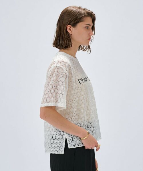 cloenc / クロエンス カットソー | 【手洗い可】レースロゴトップス | 詳細3
