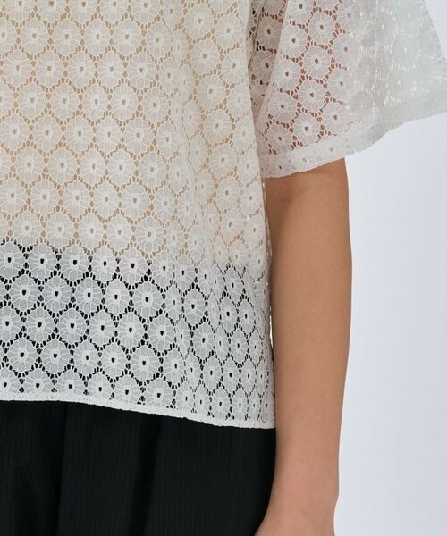 cloenc / クロエンス カットソー | 【手洗い可】レースロゴトップス | 詳細6