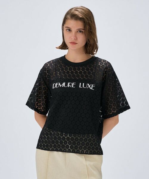 cloenc / クロエンス カットソー | 【手洗い可】レースロゴトップス | 詳細8