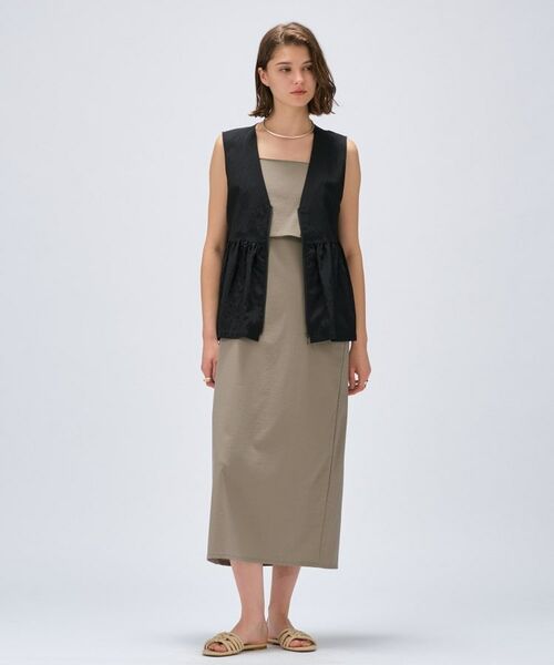 cloenc/クロエンス 【手洗い可】アイラインキャミワンピース カーキ(027) 02(M) cloenc/クロエンス 【手洗い可】アイラインキャミワンピース カーキ(027) 02(M)