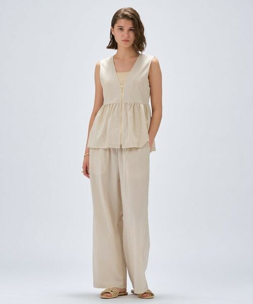 cloenc / クロエンス パンツ | 【セットアップ／手洗い可】ストライプイージーパンツ | 詳細1