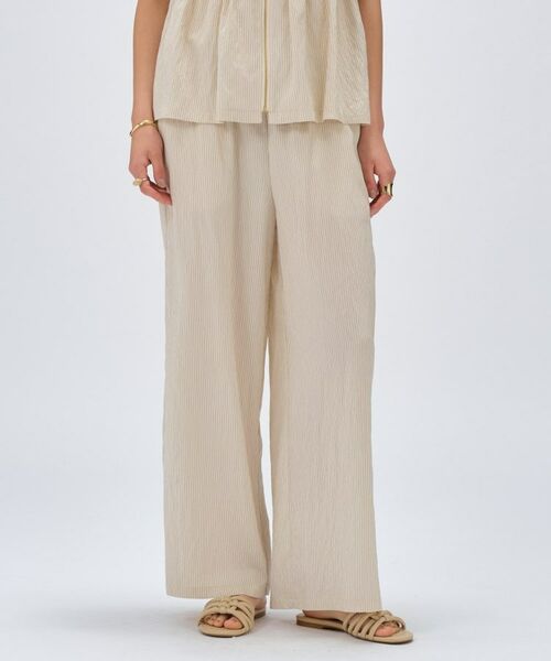 cloenc / クロエンス パンツ | 【セットアップ／手洗い可】ストライプイージーパンツ | 詳細2