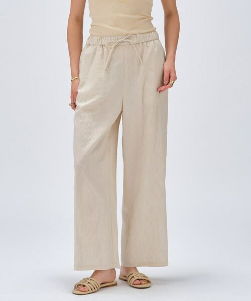 cloenc / クロエンス パンツ | 【セットアップ／手洗い可】ストライプイージーパンツ | 詳細3