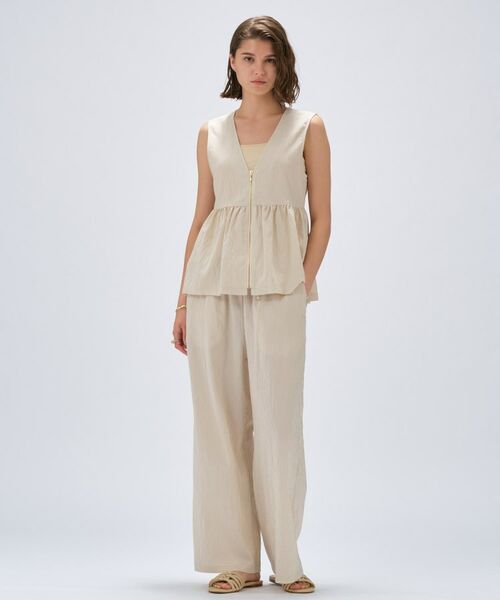 cloenc / クロエンス シャツ・ブラウス | 【セットアップ／手洗い可】ストライプペプラムZIPジレ | 詳細1