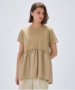 cloenc / クロエンス カットソー | 【マシンウォッシュ】ドッキングチュニックTシャツ