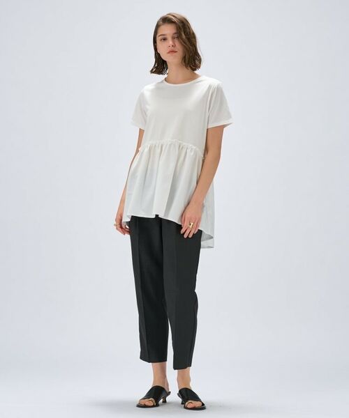 cloenc / クロエンス カットソー | 【マシンウォッシュ】ドッキングチュニックTシャツ | 詳細1