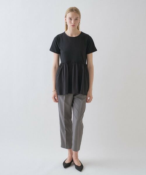 cloenc / クロエンス カットソー | 【マシンウォッシュ】ドッキングチュニックTシャツ | 詳細20