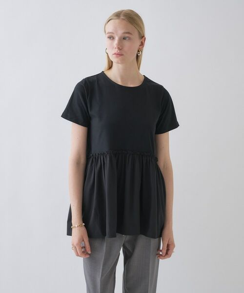 cloenc / クロエンス カットソー | 【マシンウォッシュ】ドッキングチュニックTシャツ | 詳細23