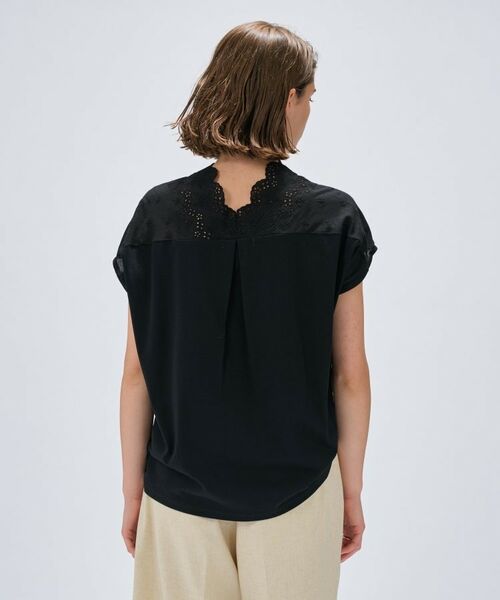 cloenc / クロエンス カットソー | 【マシンウォッシュ】レースドッキングトップス | 詳細11