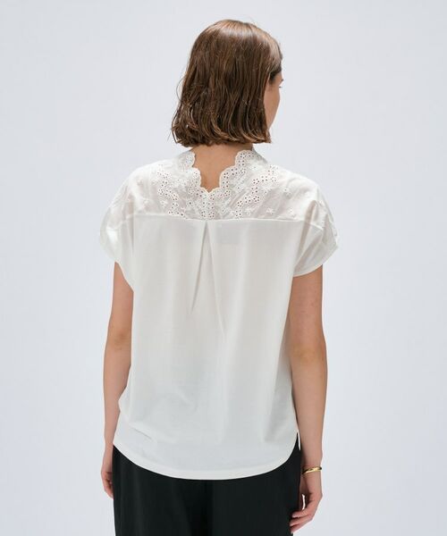 cloenc / クロエンス カットソー | 【マシンウォッシュ】レースドッキングトップス | 詳細4