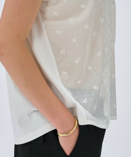 cloenc / クロエンス カットソー | 【マシンウォッシュ】レースドッキングトップス | 詳細7