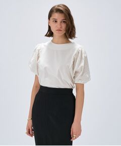 cloenc / クロエンス カットソー | 【マシンウォッシュ】レーススリーブTシャツ