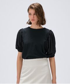 cloenc / クロエンス カットソー | 【マシンウォッシュ】レーススリーブTシャツ