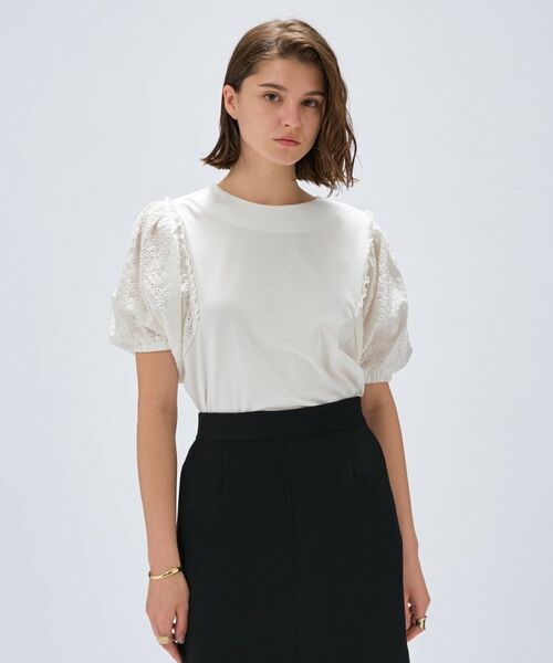 cloenc / クロエンス カットソー | 【マシンウォッシュ】レーススリーブTシャツ | 詳細2