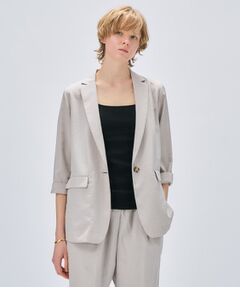 cloenc / クロエンス テーラードジャケット | 【セットアップ／手洗い可】ドライタッチ八分袖テーラードジャケット