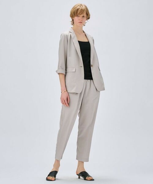 cloenc / クロエンス テーラードジャケット | 【セットアップ／手洗い可】ドライタッチ八分袖テーラードジャケット | 詳細1