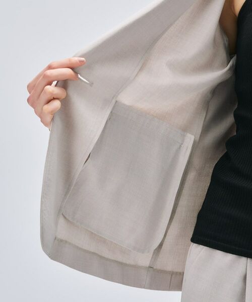 cloenc / クロエンス テーラードジャケット | 【セットアップ／手洗い可】ドライタッチ八分袖テーラードジャケット | 詳細6