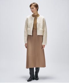 cloenc / クロエンス ロング・マキシ丈ワンピース | ニットドッキングプリーツワンピース