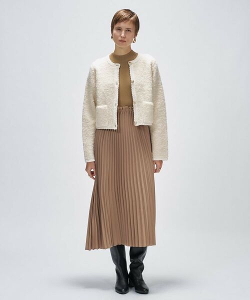 cloenc / クロエンス ロング・マキシ丈ワンピース | ニットドッキングプリーツワンピース | 詳細1