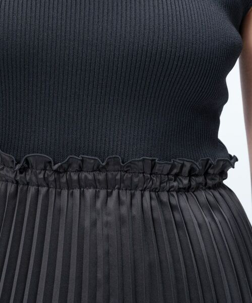 cloenc / クロエンス ロング・マキシ丈ワンピース | ニットドッキングプリーツワンピース | 詳細15