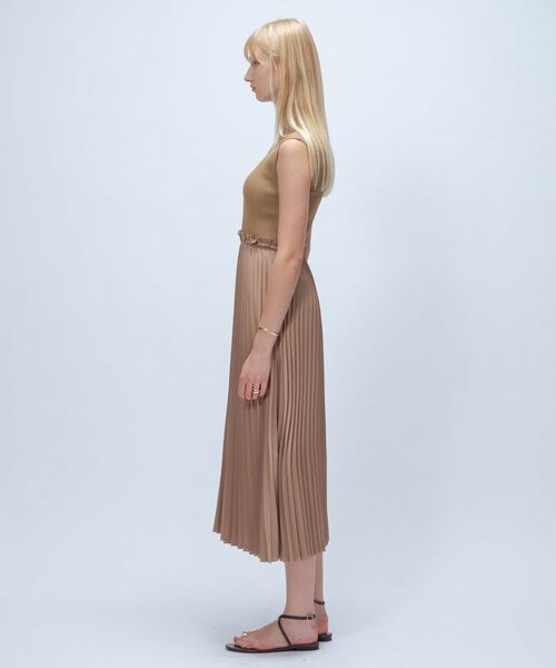 cloenc / クロエンス ロング・マキシ丈ワンピース | ニットドッキングプリーツワンピース | 詳細5