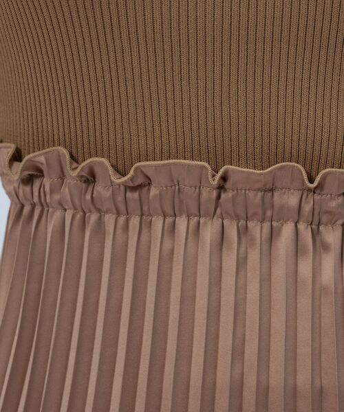 cloenc / クロエンス ロング・マキシ丈ワンピース | ニットドッキングプリーツワンピース | 詳細9