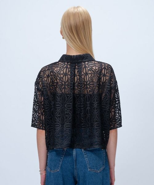 cloenc / クロエンス シャツ・ブラウス | 【手洗い可】ハーフスリーブレースポロトップス | 詳細10