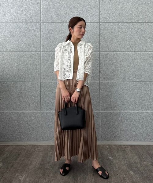 cloenc / クロエンス シャツ・ブラウス | 【手洗い可】ハーフスリーブレースポロトップス | 詳細15