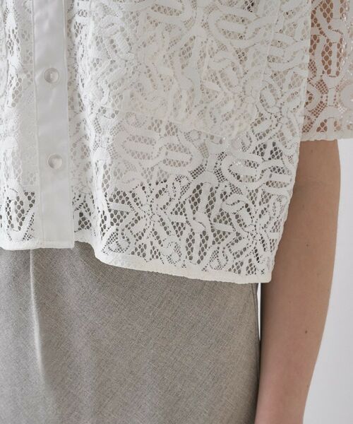 cloenc / クロエンス シャツ・ブラウス | 【手洗い可】レースポロシャツ | 詳細19
