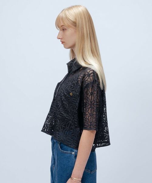 cloenc / クロエンス シャツ・ブラウス | 【手洗い可】ハーフスリーブレースポロトップス | 詳細9