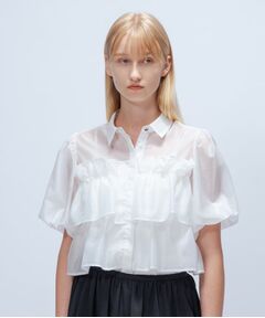 cloenc / クロエンス シャツ・ブラウス | 【手洗い可】シアーローンティアードブラウス