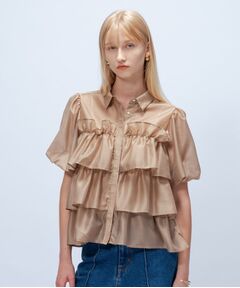 cloenc / クロエンス シャツ・ブラウス | 【手洗い可】シアーローンティアードブラウス