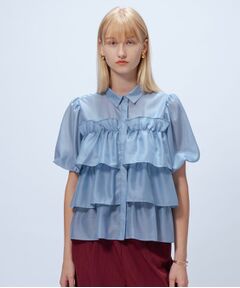 cloenc / クロエンス シャツ・ブラウス | 【手洗い可】シアーローンティアードブラウス
