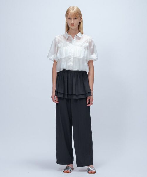 cloenc / クロエンス シャツ・ブラウス | 【手洗い可】シアーローンティアードブラウス | 詳細1