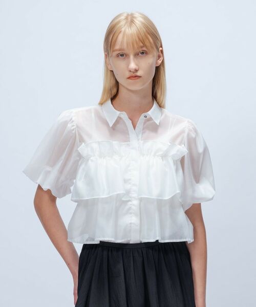 cloenc / クロエンス シャツ・ブラウス | 【手洗い可】シアーローンティアードブラウス | 詳細2