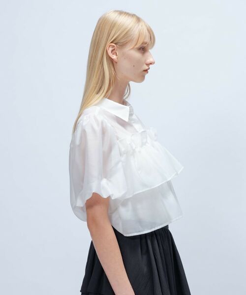 cloenc / クロエンス シャツ・ブラウス | 【手洗い可】シアーローンティアードブラウス | 詳細3