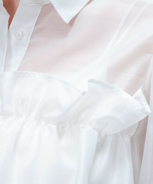 cloenc / クロエンス シャツ・ブラウス | 【手洗い可】シアーローンティアードブラウス | 詳細5