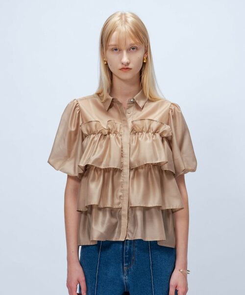 cloenc / クロエンス シャツ・ブラウス | 【手洗い可】シアーローンティアードブラウス | 詳細8