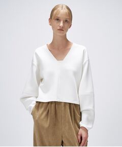 cloenc / クロエンス カットソー | 【セットアップ／マシンウォッシュ】深Vネックダンボールプルオーバー