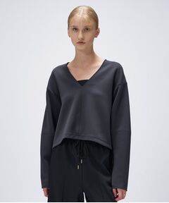 cloenc / クロエンス カットソー | 【セットアップ／マシンウォッシュ】深Vネックダンボールプルオーバー