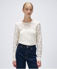 cloenc / クロエンス カットソー | 【マシンウォッシュ】フラワーレースプルオーバー