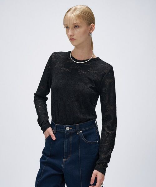 cloenc / クロエンス カットソー | 【マシンウォッシュ】フラワーレースプルオーバー | 詳細10