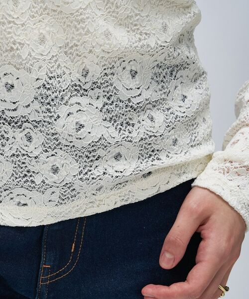 cloenc / クロエンス カットソー | 【マシンウォッシュ】フラワーレースプルオーバー | 詳細8