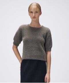 cloenc / クロエンス ニット・セーター | 【手洗い可】フェザーヤーンハーフスリーブニット