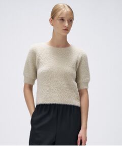 cloenc / クロエンス ニット・セーター | 【手洗い可】フェザーヤーンハーフスリーブニット